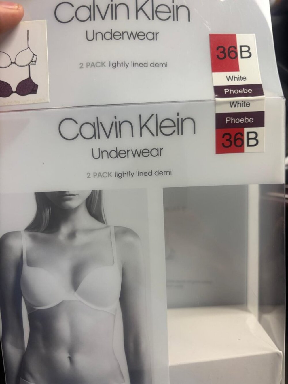Calvin Klein Underwear Women's 2 Pack Essence T-Shirt Bras PHOEBE COLOR